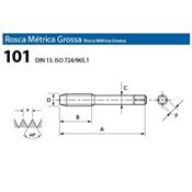 Macho Manual HSS DIN 352 M9x1,25mm 101 OSG 2 peças 5730.10055 