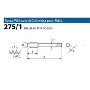 Macho Máquina HSSE DIN 5156 BSP G7/8"x14 P.H. 275/1 OSG 5757.10135 